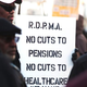 People, mostly union and retired city workers, protest in front of the courthouse where Detroit's bankruptcy-eligibility trial began Oct. 23, 2013, in Detroit.
Bill Pugliano/Getty Images